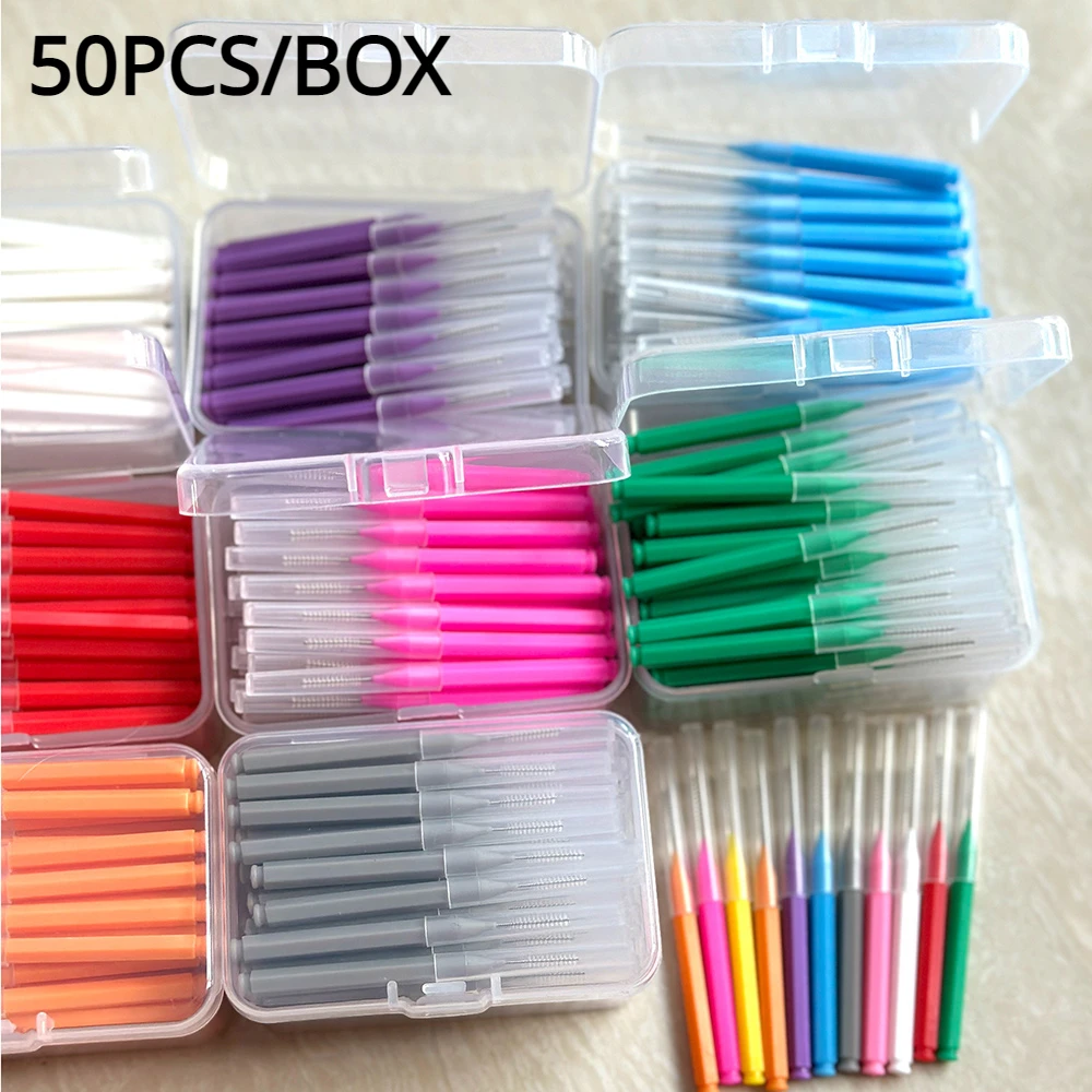 50pcs Interdental toothbrush H - Teeth Whitening Mouthwash ulasan dan harga