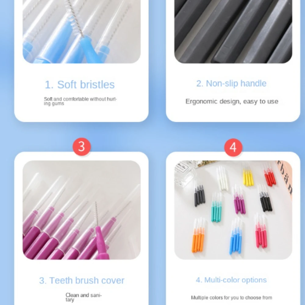 50pcs Interdental toothbrush H - Teeth Whitening Mouthwash ulasan dan harga