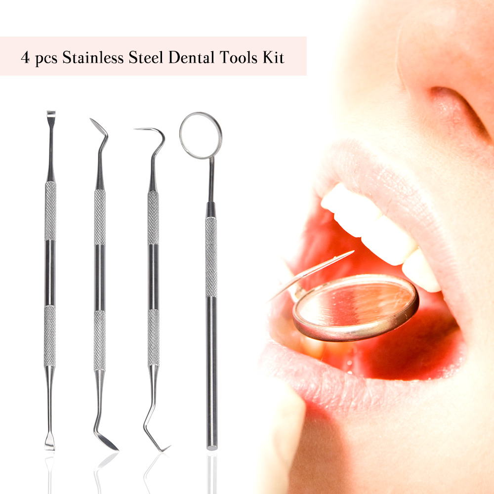 4Pcs Set Tartar Scraper Scaler - Teeth Whitening Mouthwash ulasan dan harga