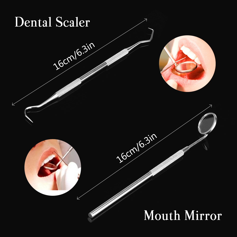 4Pcs Set Tartar Scraper Scaler - Teeth Whitening Mouthwash ulasan dan harga
