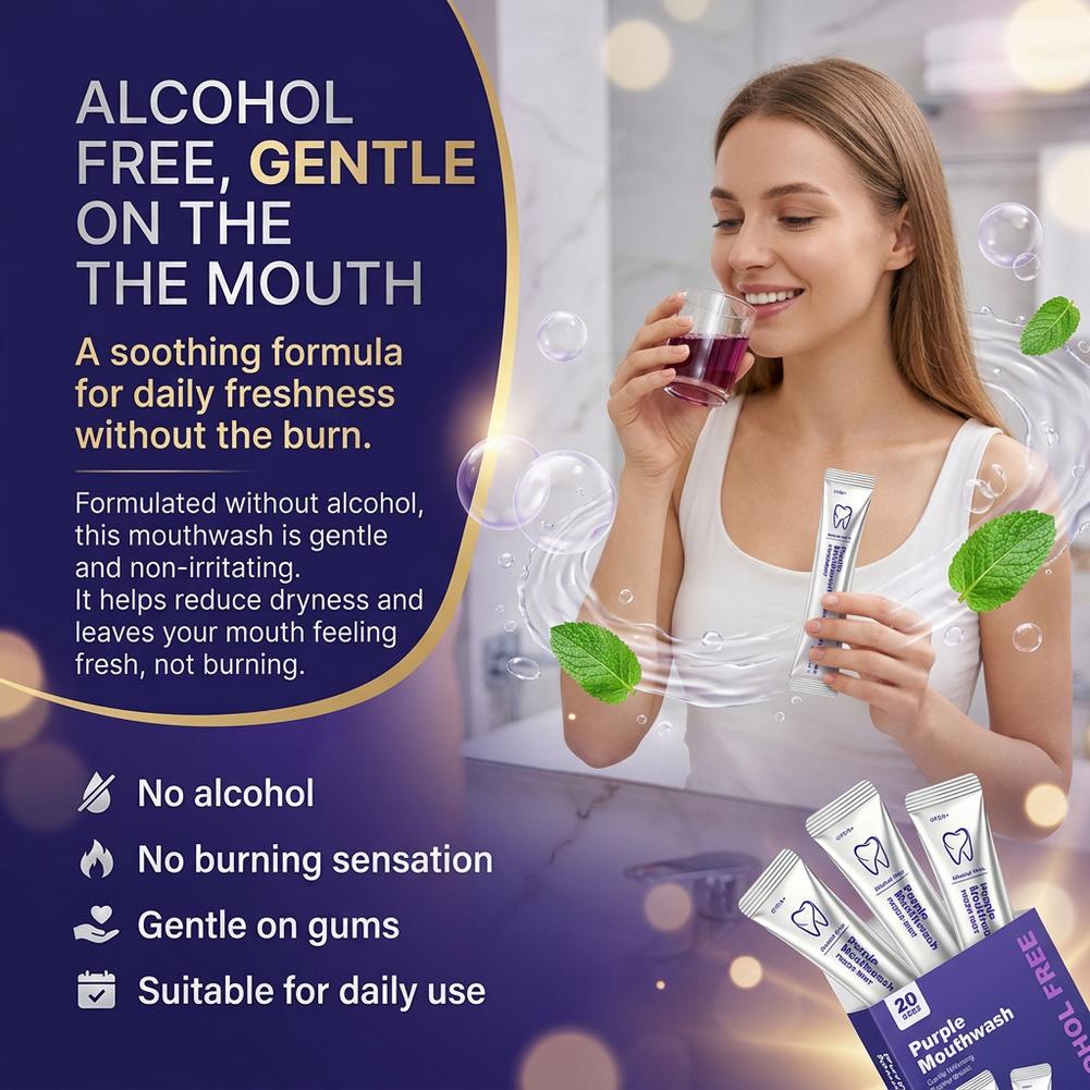 Purple Mouthwash Teeth Cleanin - Teeth Whitening Mouthwash ulasan dan harga